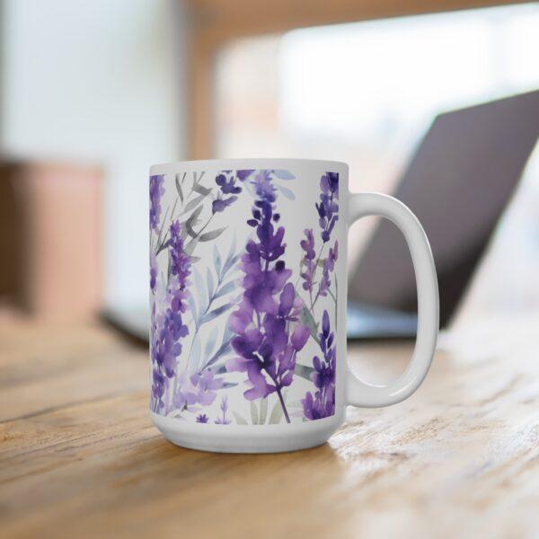 Entspannende Lavendel Aquarell Tasse – Keramiktasse für Teegenuss und stilvolle Dekoration