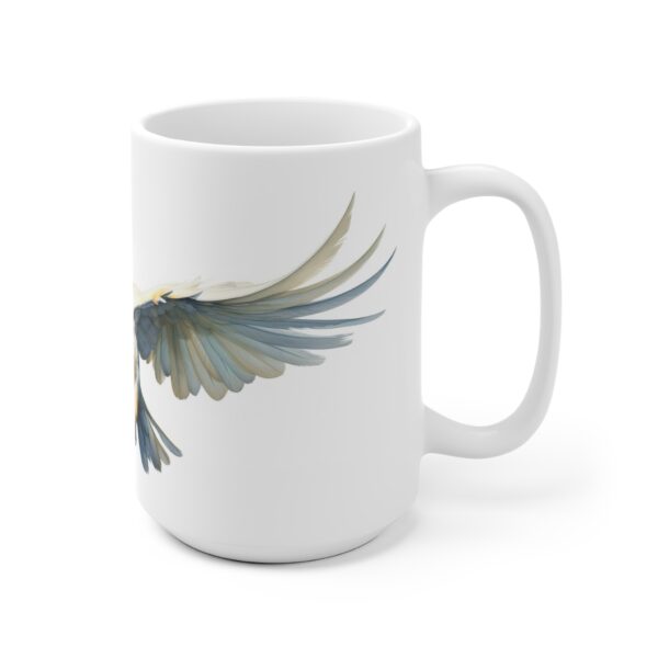 Weiße Aquarell Kakadu Tasse – Kreatives Geschenk für Vogelfans