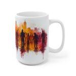 Keramiktasse Zombiehorde Aquarelldesign - Hochwertiger Druck für Kaffee und Tee