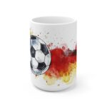 Fußball Deutschlandflagge Aquarell Tasse - Ideal für Fußballfans und Patrioten