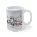 Winterdorf Aquarell Tasse - Gemütliche Keramiktasse für die kalte Jahreszeit