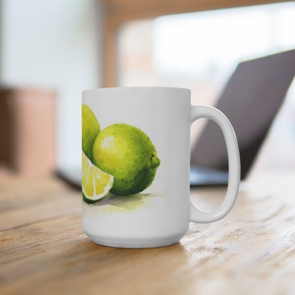 Erfrischende Limetten Aquarell Tasse - Zitrus Design für Vitalität und Genuss