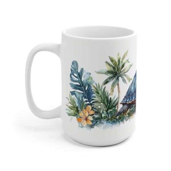 Aquarell Tasse mit Landschildkröte - Perfekte Kaffeetasse für Tierliebhaber