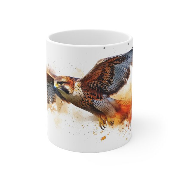 Aquarell Falke Keramiktasse – Elegantes Design für Kaffee und Tee