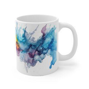 Abstrakte Wasserfarben Tasse - Kreativer Aquarell Becher für Kunstliebhaber und Kreative