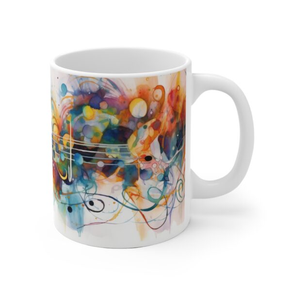 Künstlerische Aquarell Tasse mit Musiknoten für Musikliebhaber