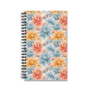 "Buntes Blumenmuster Notizbuch - Aquarell Design für kreative Notizen"