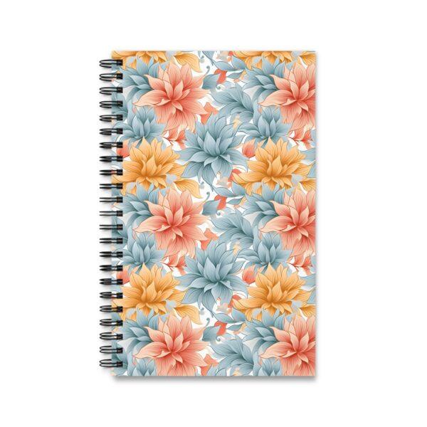 "Buntes Blumenmuster Notizbuch - Aquarell Design für kreative Notizen"