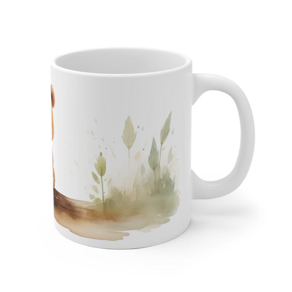 Niedliche Teddyb&auml;r Aquarell Kinder-Tasse &ndash; Becher im Kuscheltier Design f&uuml;r kleine Fans