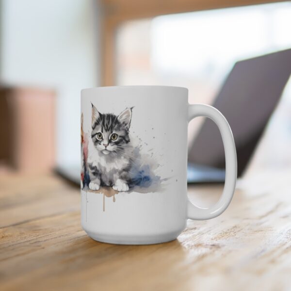 Niedliche Kätzchen Tasse - Aquarell Becher für Katzenliebhaber