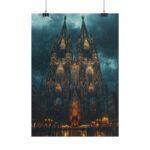 Aquarell-Kunstposter Kölner Dom im Regen – Verschiedene Größen verfügbar