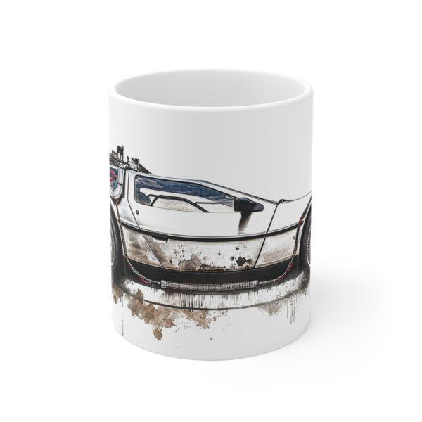 DeLorean Aquarell Tasse - Cooles Design für Filmfans und Sci-Fi-Liebhaber