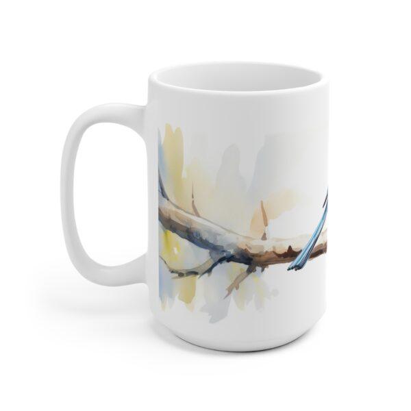 Blaumeise Aquarell Tasse - Stylischer Vogel Design Becher für Vogelbeobachter und Naturfreunde