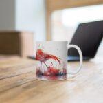 Flamingo Aquarell Tasse - Eleganter Becher für Vogelliebhaber und Kunstfans