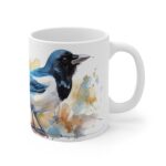 Magpie Bird Aquarellbecher aus Keramik - stilvolles Design für jeden Anlass