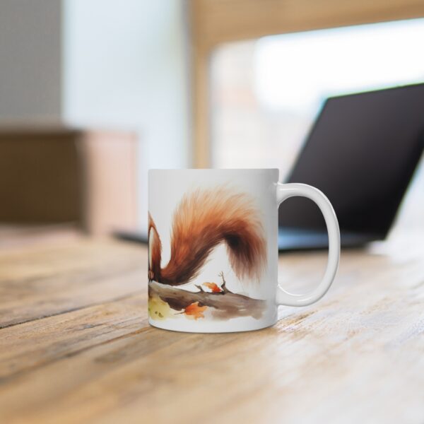 Eichhörnchen Aquarell Tasse – Verspielte Waldtier Tasse für Naturfreunde und Tierliebhaber