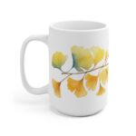 Ginkoblätter Aquarell Tasse - Stilvolle Naturmotive für Teeliebhaber und Naturliebhaber