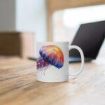 Aquarell Quallen Tasse - Unterwasserwelt Design für Kaffeeliebhaber