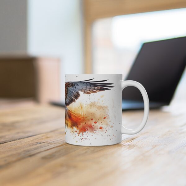 Aquarell Falke Keramiktasse – Elegantes Design für Kaffee und Tee