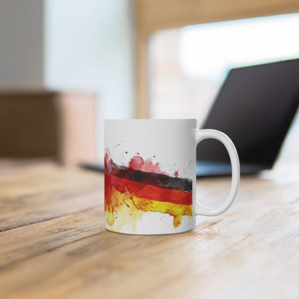 Fußball Deutschlandflagge Aquarell Tasse - Ideal für Fußballfans und Patrioten