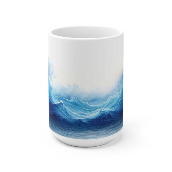 Ozean-Motiv Aquarell Tasse - Ideal für Meerliebhaber und Kaffeegenuss