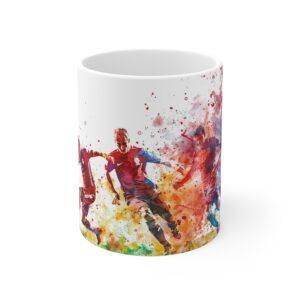 Fußball Aquarell Tasse - Becher für Sportfans und Fußballliebhaber