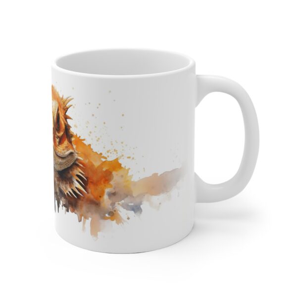 Weiße Keramiktasse im Aquarell-Stil - Ideal für Reptilienfans und als Geschenk