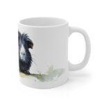 Schwarzes Meerschweinchen Aquarell Tasse – Süßer Becher für Tierliebhaber und Haustierfreunde