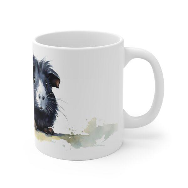 Schwarzes Meerschweinchen Aquarell Tasse – Süßer Becher für Tierliebhaber und Haustierfreunde