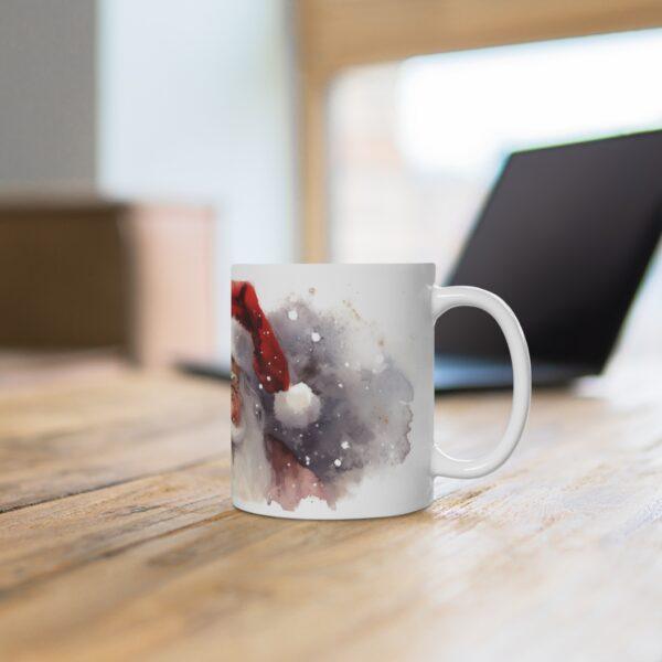 Aquarell Weihnachtsmann Tasse - Exklusive Santa Claus Keramik für Festliche Genussmomente