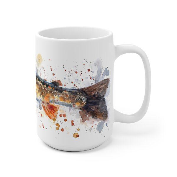 Hecht Aquarell Tasse – Angler Becher mit Fischmotiv für Naturfreunde