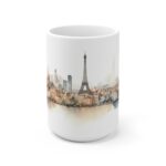 Aquarell Skyline Paris Tasse - Bedruckte Kaffeetasse als Geschenk