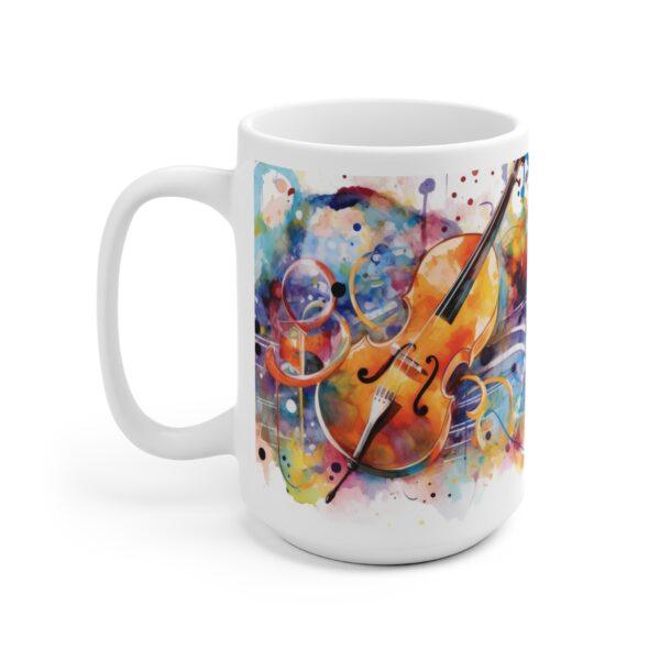 "Personalisierte Kaffeetasse mit Aquarell Musiknoten – Ideales Geschenk für Musikliebhaber"