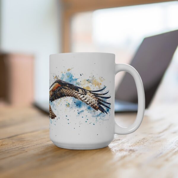 Fischadler Aquarell Becher aus Keramik - Stilvolles Design für Vogel-Liebhaber