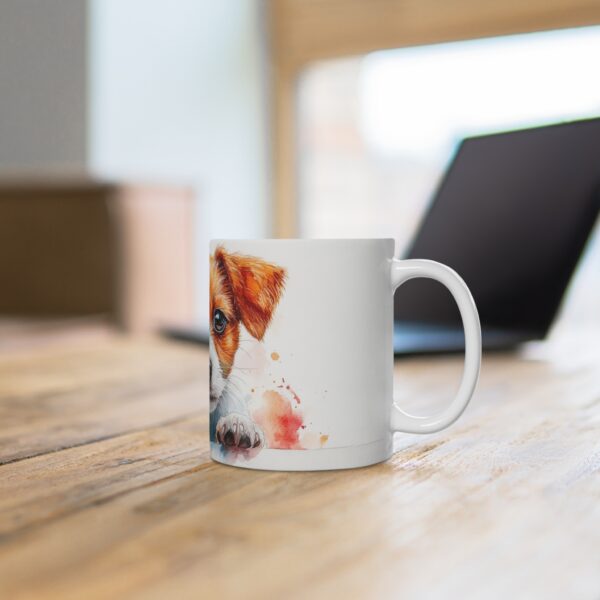 Jack Russell Terrier Aquarell Keramiktasse – idealer Kaffeebecher für Hundefans