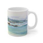 Aquarell Strand Palmen Tasse – Perfekte Geschenkidee für Urlaubsliebhaber