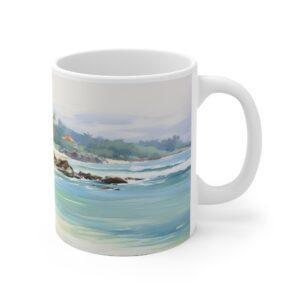 Aquarell Strand Palmen Tasse – Perfekte Geschenkidee für Urlaubsliebhaber