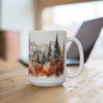 Aquarell Tasse mit Rotem Fuchs - Kreatives Waldtier Design für Naturliebhaber, Ideales Geschenk für Tierfreunde