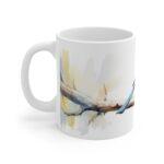 Blaumeise Aquarell Tasse - Stylischer Vogel Design Becher für Vogelbeobachter und Naturfreunde