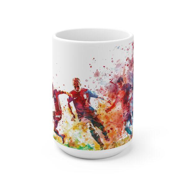 Fußball Aquarell Tasse - Becher für Sportfans und Fußballliebhaber