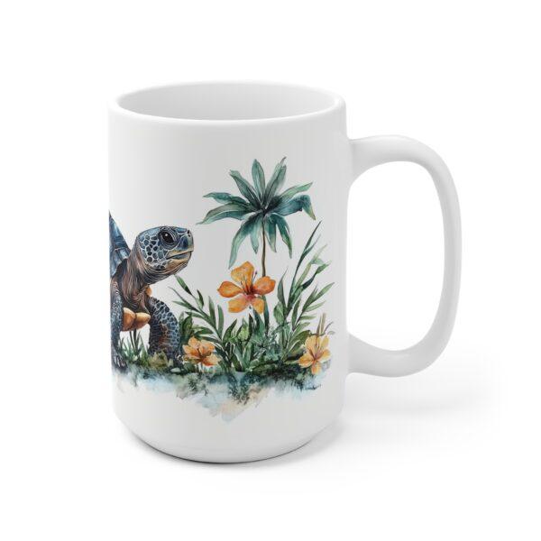 Aquarell Tasse mit Landschildkröte - Perfekte Kaffeetasse für Tierliebhaber