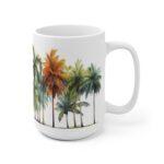 Aquarell Tasse mit Palmenmotiv – Ideal für Kaffeeliebhaber und Urlauber!