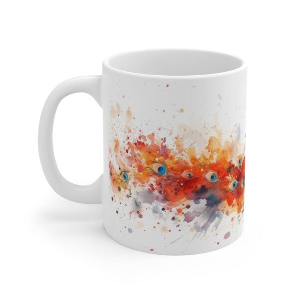 Pfau Aquarell Tasse – Eleganter Becher für Vogelliebhaber und Kunstfreunde