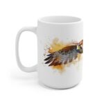 Aquarell Falke Keramiktasse – Elegantes Design für Kaffee und Tee