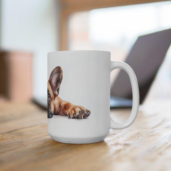 Keramiktasse mit Bulldogge im Aquarell-Design – Hochwertiger Druck und langlebige Qualität