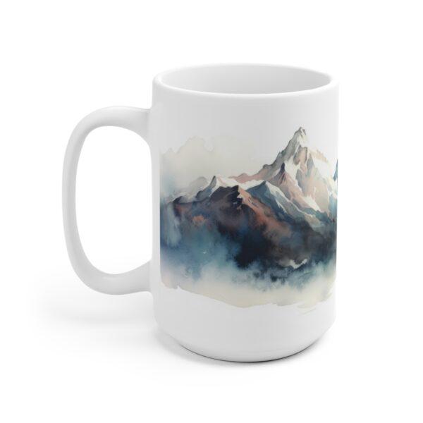 Bedruckte Geschenktasse mit Aquarell Landschaft - Alpen Berge Kaffeetasse für Natur-Liebhaber