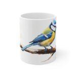 Blaumeise Aquarell Tasse - Stylischer Vogel Design Becher für Vogelbeobachter und Naturfreunde