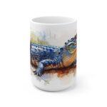 Krokodil/Alligator Aquarell Tasse - Wildtier Design Becher für Tierliebhaber und Abenteurer