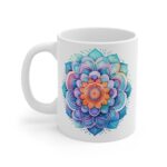 "Bedruckte Geschenk Tasse mit Aquarell Mandala Ornament - Kaffeetasse für jeden Anlass"