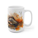 Keramiktasse mit Aquarell-Ottermotiv - Ideal für Tierliebhaber